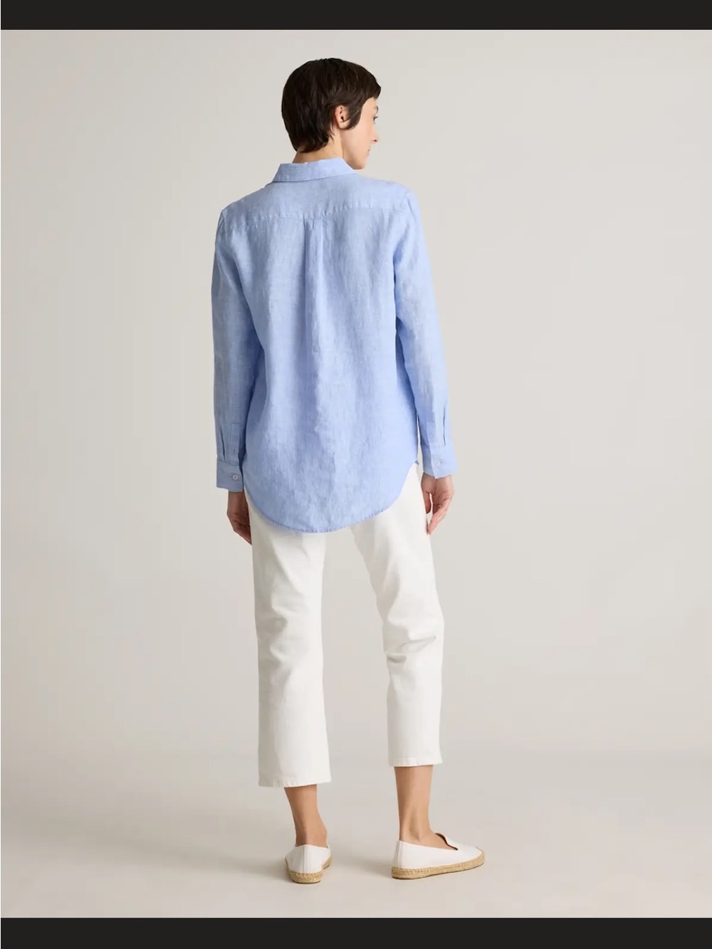 Quince 100% European Linen Button-Down Shirt- light blue- NWOT - Picture 6 of 16